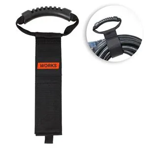 Curea de Fixare cu Maner, 31cm, Neagra, Nylon