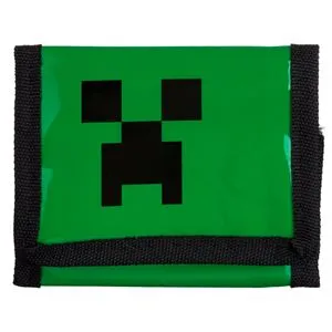 Portofel pentru copii cu design Minecraft, Verde, 12.5x2x10 cm