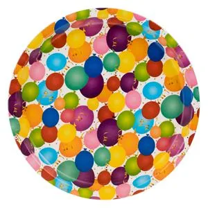 Platou Party din Plastic cu Model Colorat, Ø35cm