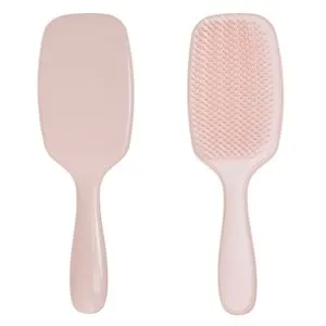 Perie pentru descalcit parul, forma patrată, roz, plastic
