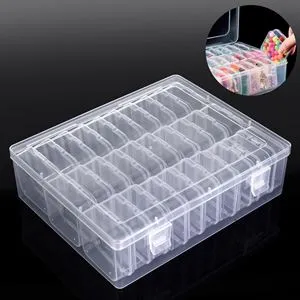 Set 30 Cutii de Organizare din Plastic Transparent cu Husă de Depozitare