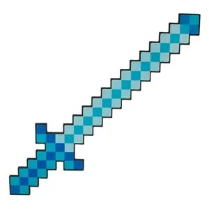 Sabie de jucărie din spumă cu design pixelat 60cm