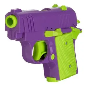 Pistol de jucărie 3D, Mov și Verde Lime, 12.5x2x8cm