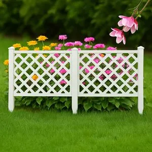 Garduri de Plastic Alb pentru Flori și Balcon - Dimensiune 60x37cm