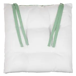 Perna Alba Verde Menta cu Model Auriu Mandala pentru Scaun 42x42cm – poza 4