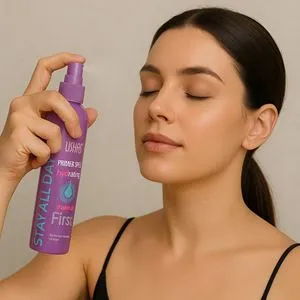 Primer Spray Hidratant pentru Machiaj, 117 ml, Culoare Fucsia