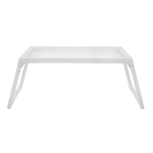 Tavă-masă pliabilă pentru laptop, albă, cu suport tabletă, 54x35x27cm – poza 4