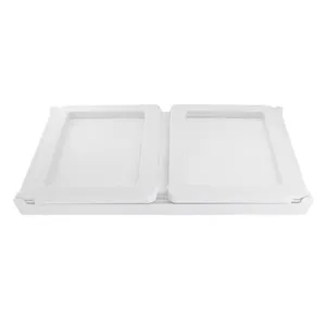 Tavă-masă pliabilă pentru laptop, albă, cu suport tabletă, 54x35x27cm – poza 6