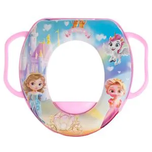 Reductor WC plastic roz cu manere model printesa