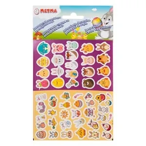 Abtibilduri decorative cu model animale pentru ouă de Paște, 53 buc, multicolor
