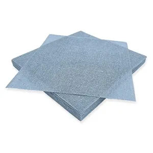 Tul albastru gata tăiat 24x24 cm pentru mărturii DIY, 30 bucăți – poza 3