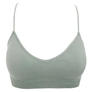 Bustiera Fitness Verde Menta cu Spate Rotunjit - One Size