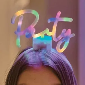 Coronită de petrecere cu lumină 'Party' din plastic