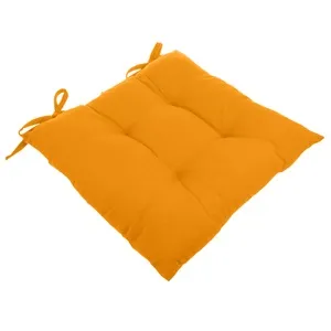 Perna scaun galben mustar 40x40cm, textil, cu sireturi – poza 3