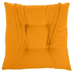 Perna scaun galben mustar 40x40cm, textil, cu sireturi – poza 4