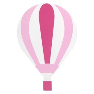 Lampă decorativă LED în formă de balon cu aer cald, alb și roz – poza 3