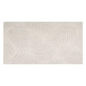 Suport farfurie bej cu model frunze tropicale, 45x30 cm