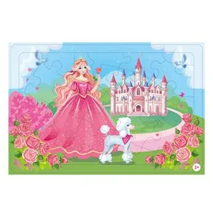 Puzzle Printesa cu Caine Caster - Joc Educațional pentru Copii