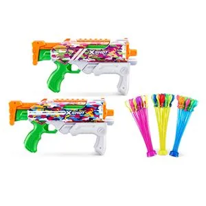 Set Pistoale de Apă cu Baloane, 2 buc, Multicolor