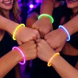 Bratari fosforescente glow in the dark, set de 5 culori