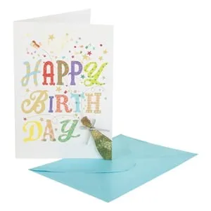 Felicitare 3D Zi de Naștere cu Șampanie și Confetti, 13x19 cm, cu Plic – poza 2