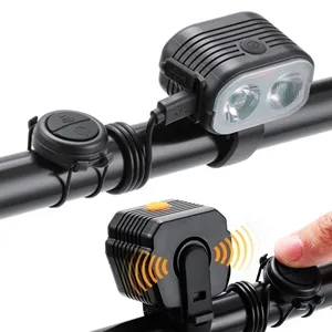 Lanternă bicicletă USB cu claxon electronic și 5 sunete – poza 3