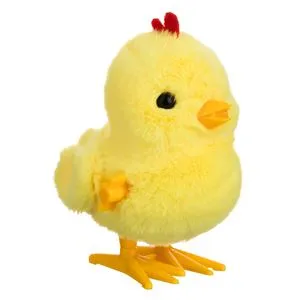 Puișor de Plus Galben cu Cheie, 10 cm