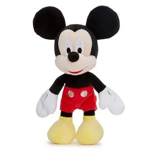 Figurină de plus Mickey Mouse, 20 cm, Neagră/Roșie/Galbenă/Albastră
