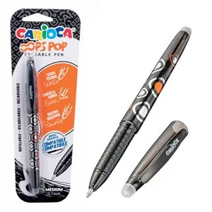Pix cu gel termosensibil, 0.7mm, negru, cu radiera, reincarcabil