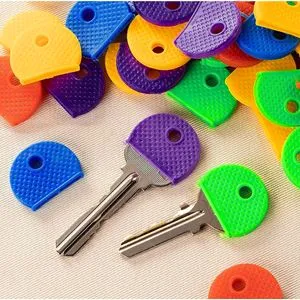 Huse pentru Cheie din Plastic Multicolor - Forma Rotundă