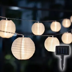 Ghirlanda Solară cu Becuri Textile și Baterie Reîncărcabilă