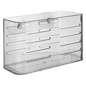Raft Acrilic Transparent cu Ventuze pentru Organizarea Baiei