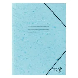 Mapă prespan din carton pastel cu elastic, 25.5x34.5 cm