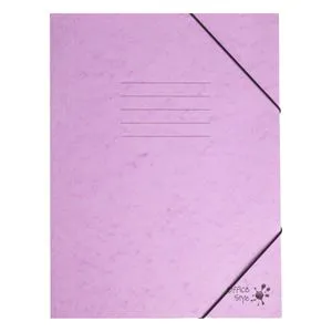 Mapă prespan cu elastic, Lila, 25,5x34,5 cm