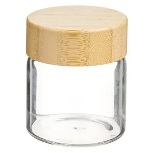 Borcan de sticlă borosilicată cu capac din bambus pentru depozitare – poza 2