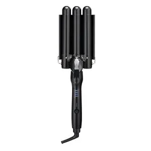 Ondulator de par cu 3 cilindri pliabil, 100W, negru, ceramica