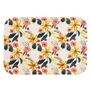 Tavă de servit dreptunghiulară cu model floral, 29x20 cm