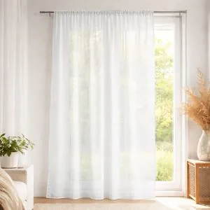 Perdea cu Rejansa Faux Silk, Off White, 135x260cm