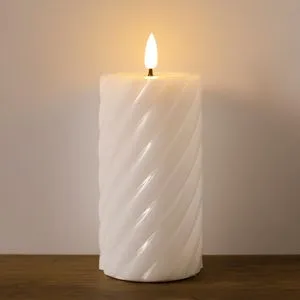 Lumanare LED cu flacără albă în linii oblice