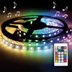 Banda LED RGBIC cu USB si Telecomanda, 3m, 90 LED-uri, 6W, Flexibila