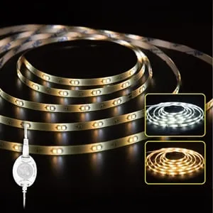 Bandă LED autocolantă cu senzor de mișcare, 3m, lumină albă caldă și rece – poza 2