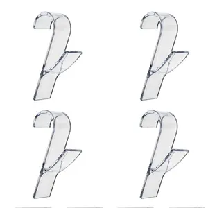 Cârlige transparente pentru bară de calorifer, 4 buc, 9,8x2,4x6 cm – poza 3