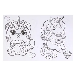 Carte de Colorat A4 cu Unicorn, 8 File pentru Copii – poza 3