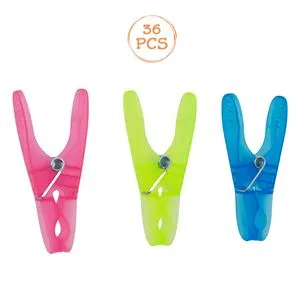 Carlige din plastic set 36 buc pentru uscare a rufelor
