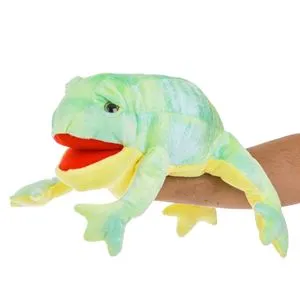 Figurină de plus, Broască verde, pentru teatru de păpuși, 42 cm