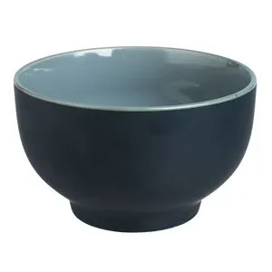 Bol ceramic 600 ml, exterior antracit mat și interior gri lucios