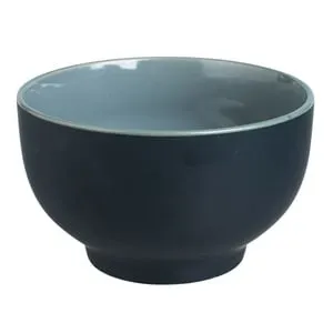 Bol ceramic 600 ml, exterior antracit mat și interior gri lucios – poza 2