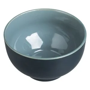 Bol ceramic 600 ml, exterior antracit mat și interior gri lucios – poza 3