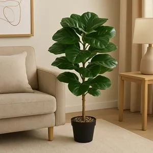 Ghiveci Decorativi cu Plantă Artificială Ficus Lyrata Ø18x85cm