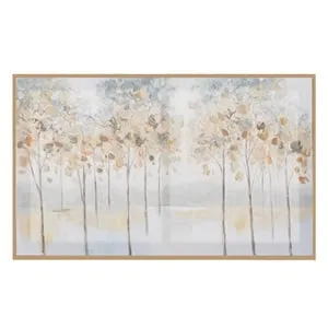 Tablou decorativ abstract cu copaci, pictură în ulei, 82x52 cm – poza 2